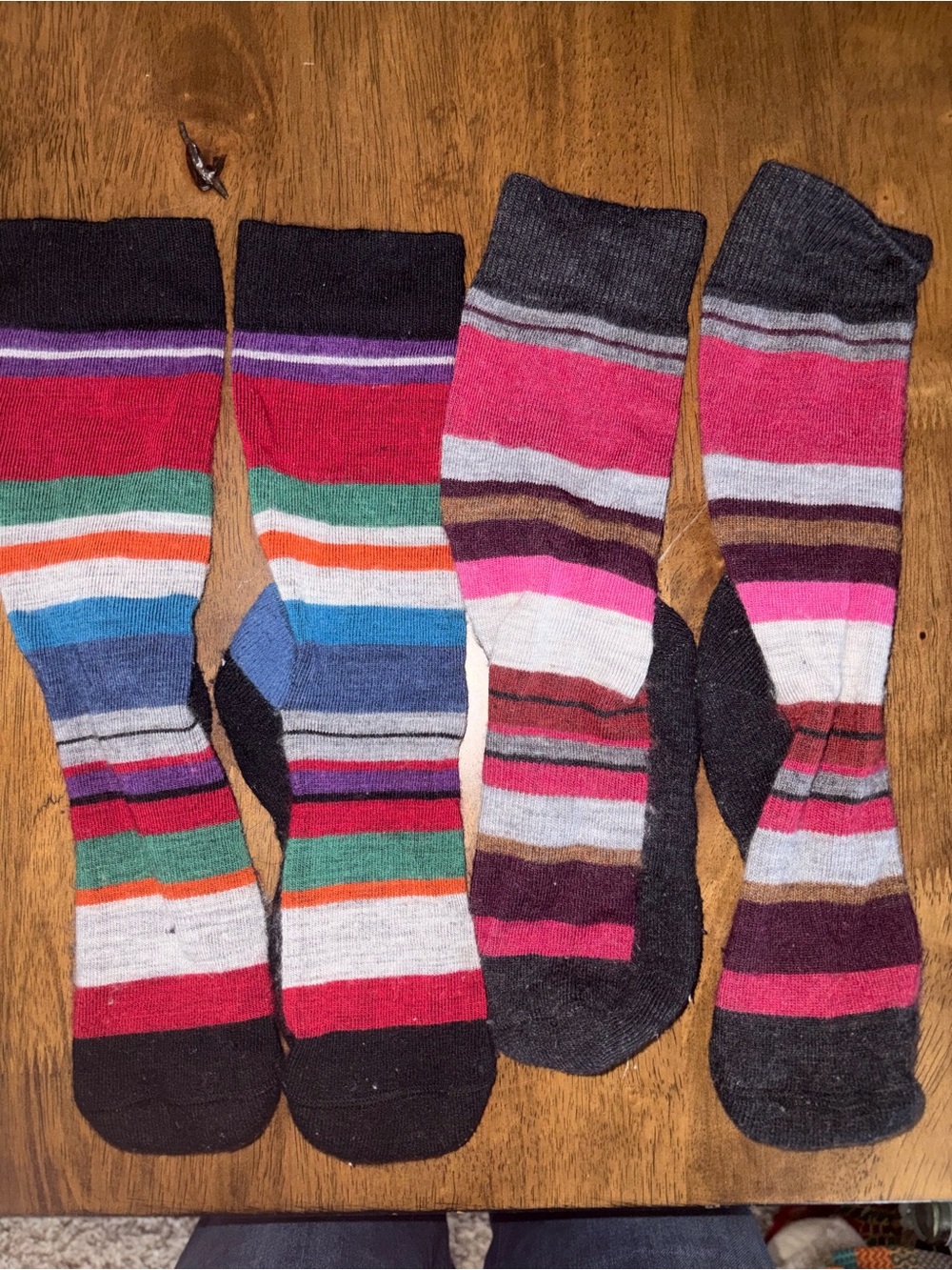 Striped Multicolor Women’s Smartwool Cushion Crew Socks x2